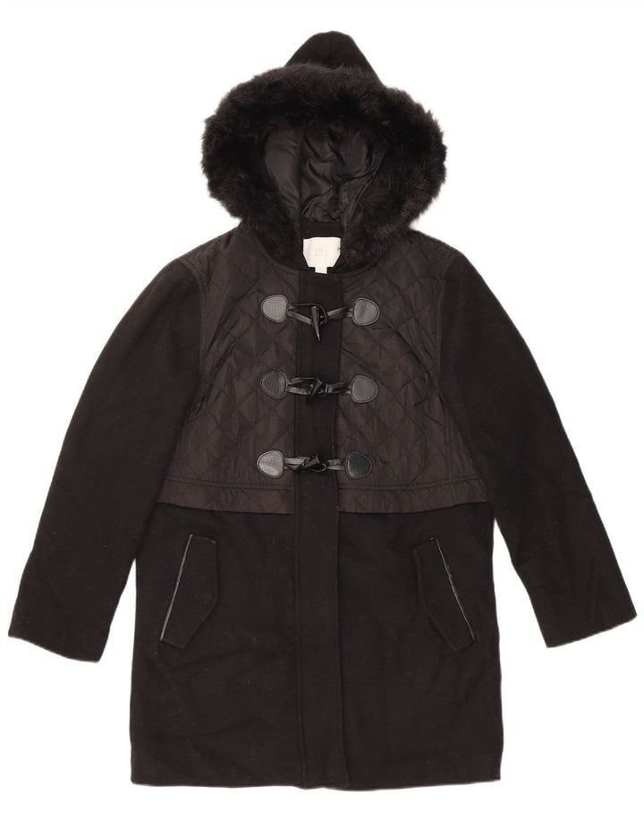 Montgomery con cappuccio da donna Marks & Spencer UK 10 piccolo in lana nera