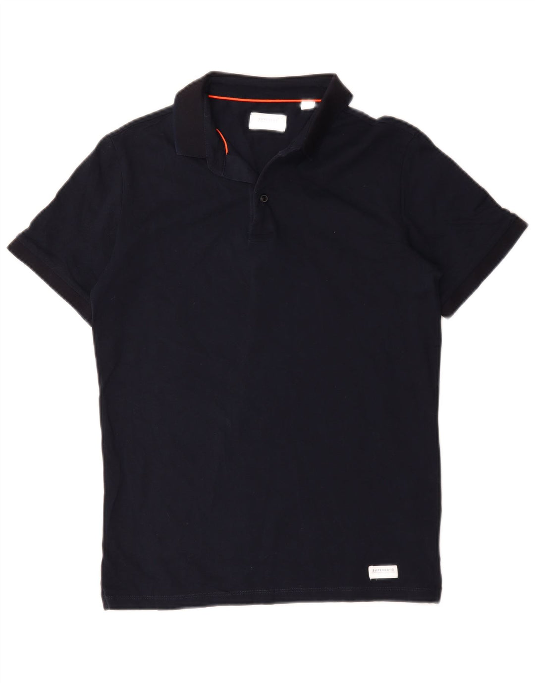 Polo da uomo Superdry in cotone blu navy medio