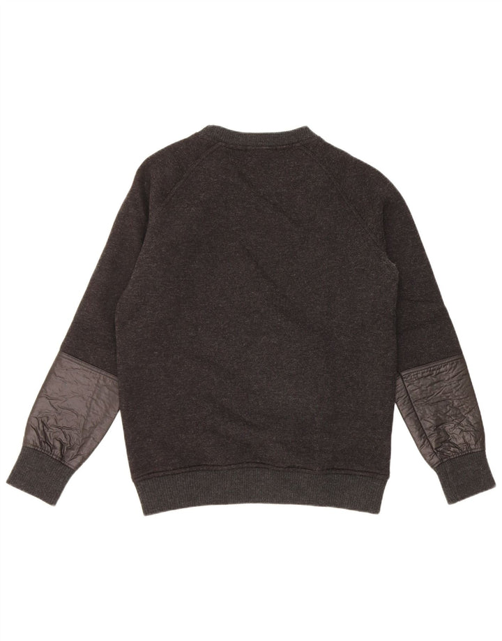 Maglione da uomo girocollo David Naman in lana a quadri grigio medio