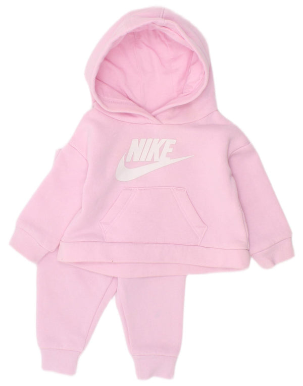 Tuta intera Nike da bambina con grafica con cappuccio 0-3 mesi Rosa
