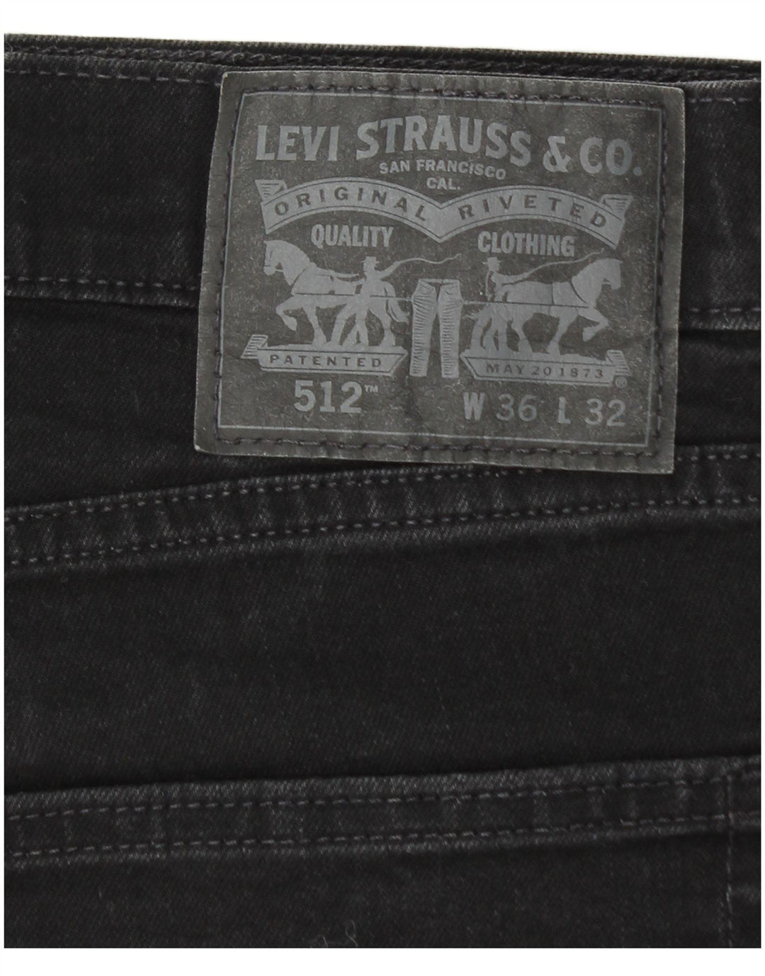 LEVI'S Jeans da uomo 512 slim W36 L32 cotone nero