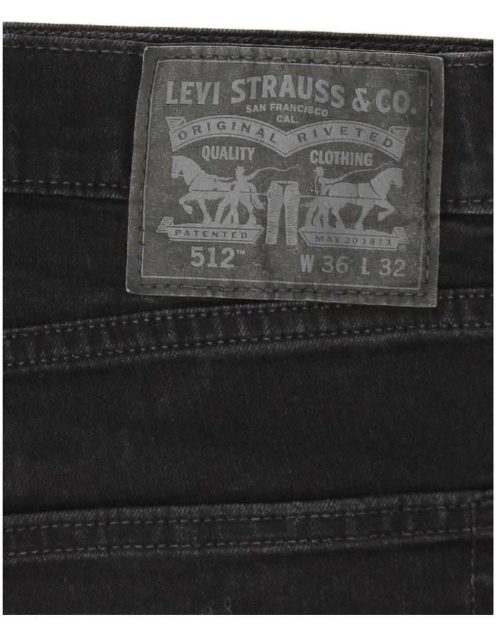 LEVI'S Jeans da uomo 512 slim W36 L32 cotone nero