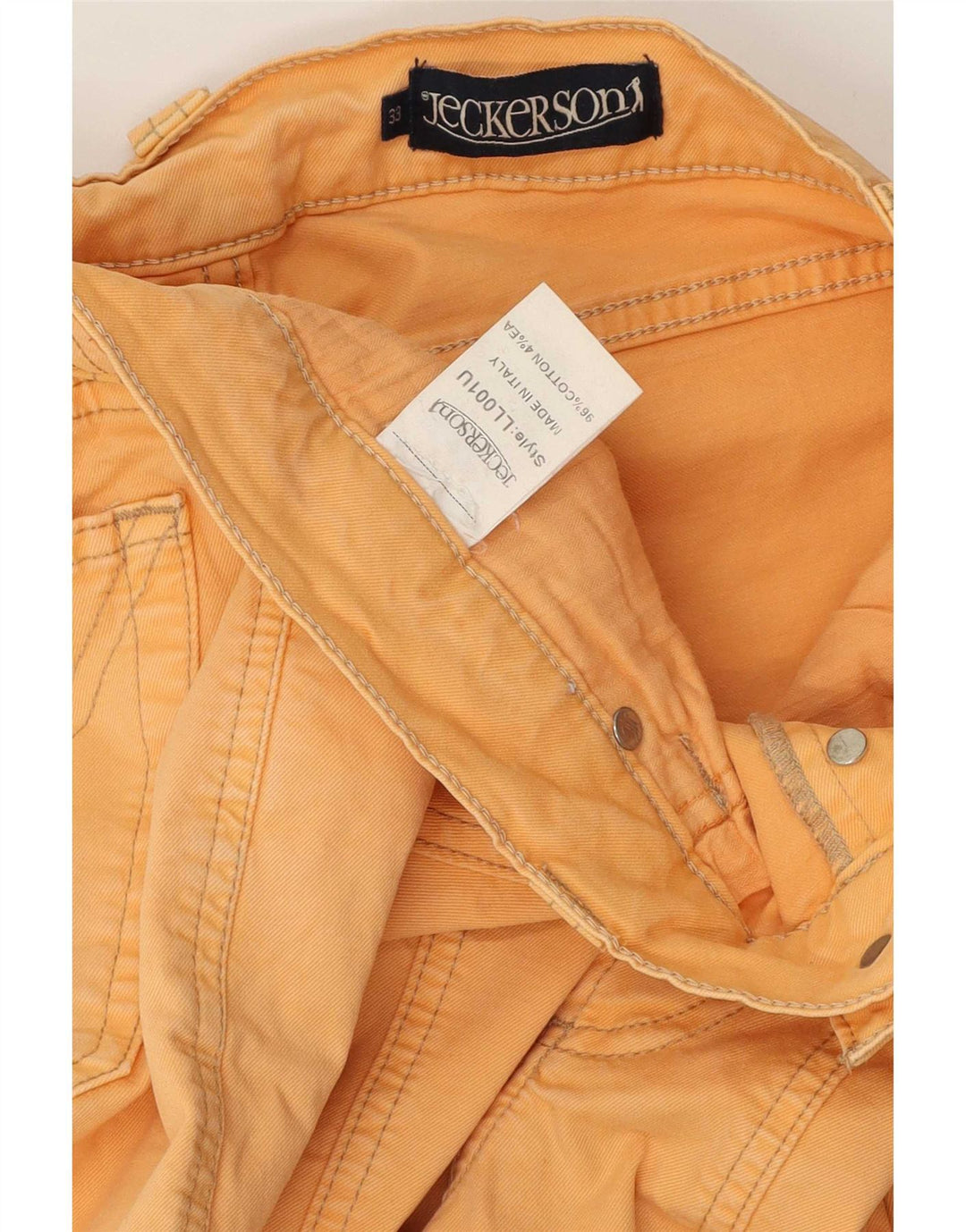 Jeans dritti da uomo Jeckerson W33 L33 cotone arancione