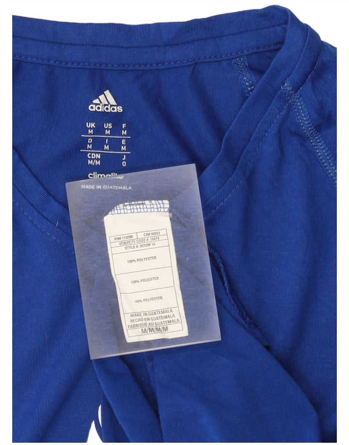 Top Adidas Climalite Graphic manica lunga da ragazzo 13-14 anni blu medio