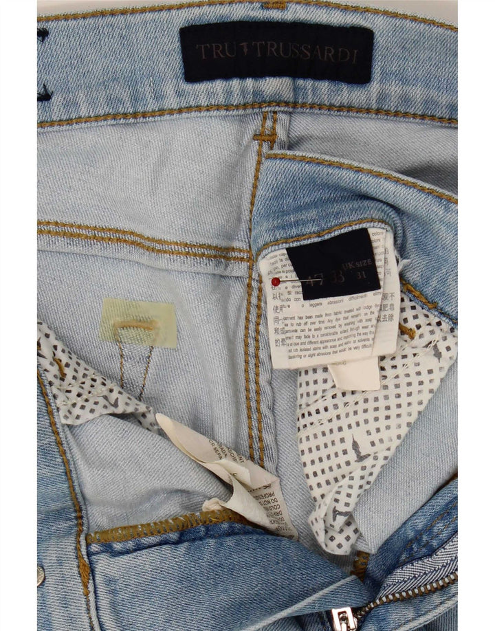 Jeans Slim Uomo Trussardi W31 L35 Blu Cotone