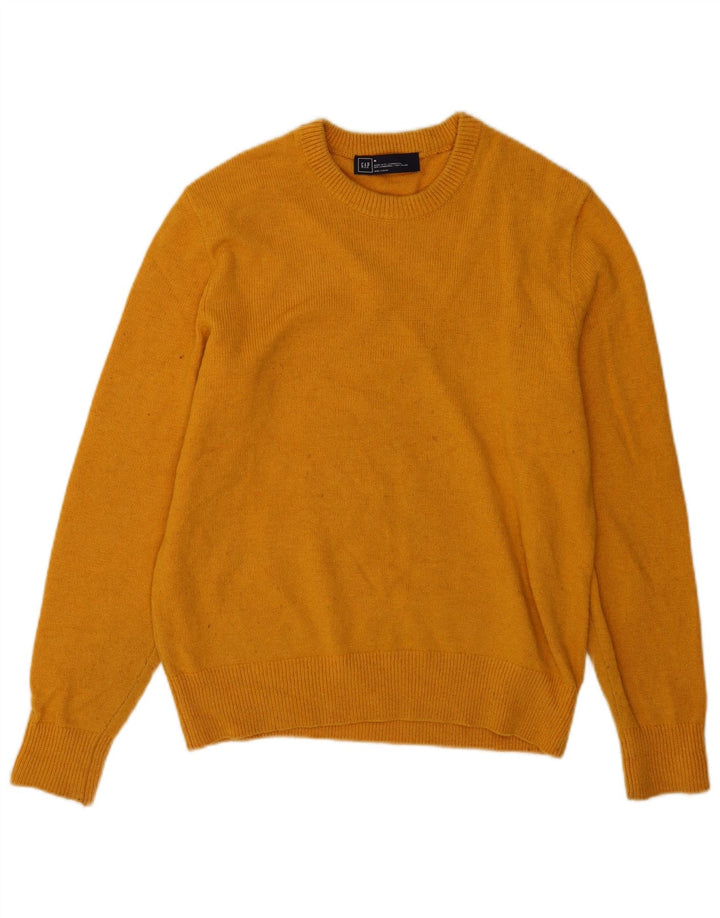 Maglione da uomo girocollo Gap in lana d'agnello giallo medio