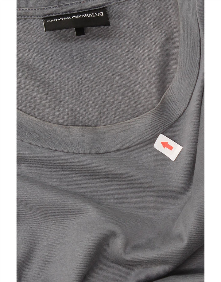 T-shirt da uomo Emporio Armani Top Large in Lyocell grigio