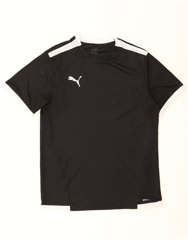 T-shirt Puma da uomo Top Medium Black Colourblock