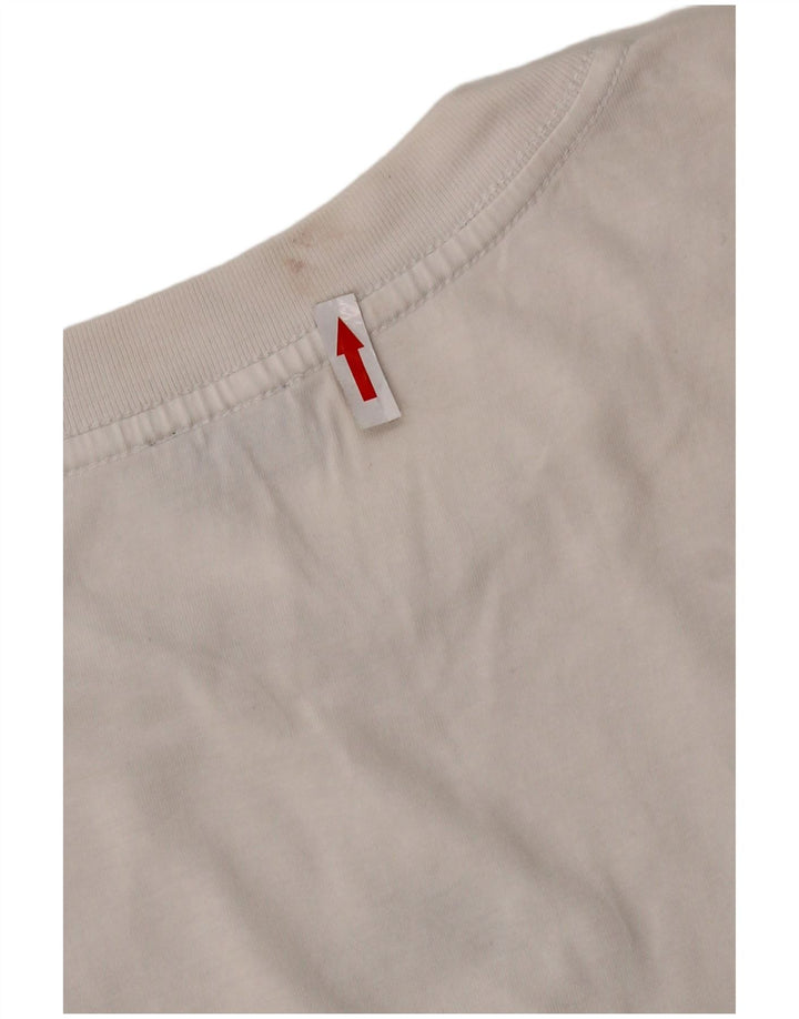 T-shirt grafica da uomo DIESEL Top in cotone bianco medio