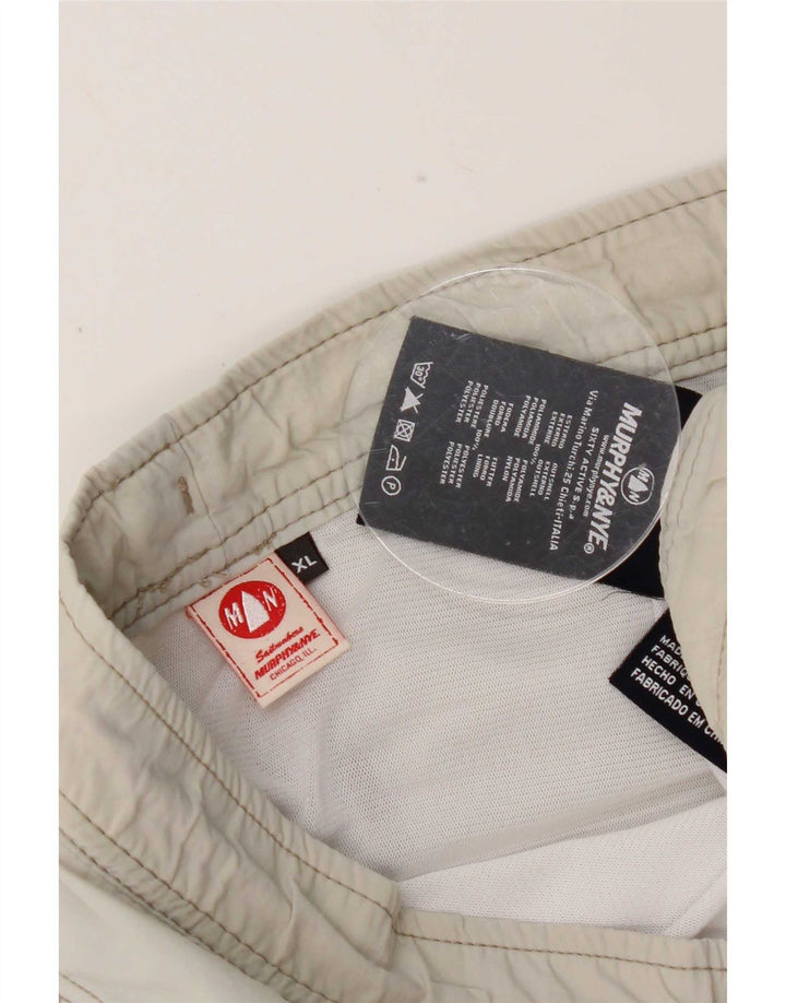 Pantaloncini da bagno da uomo Murphy & Nye XL in nylon grigio