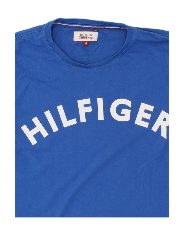 TOMMY HILFIGER T-shirt grafica da uomo Top in cotone blu medio