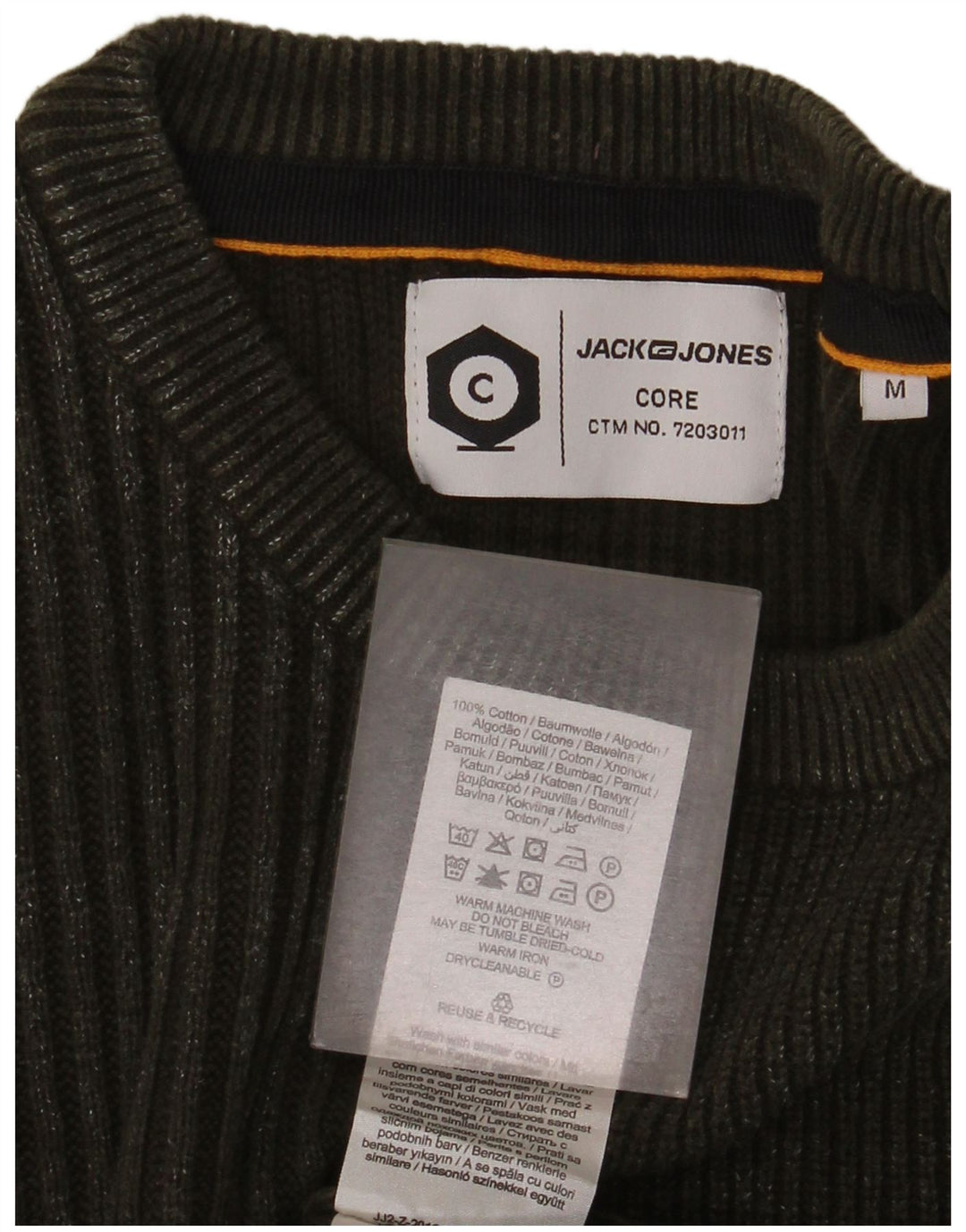 Maglione maglione girocollo da uomo Jack & Jones in cotone verde medio