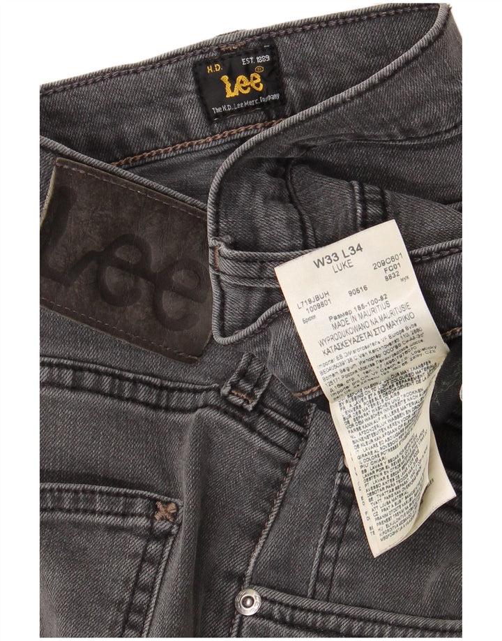 Jeans LEE Luke Slim da uomo W33 L34 in cotone grigio