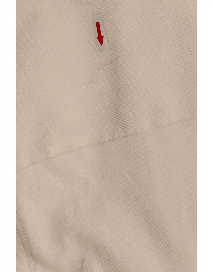 Camicia Zara da donna in velluto a coste oversize UK 10 Small Poliestere bianco