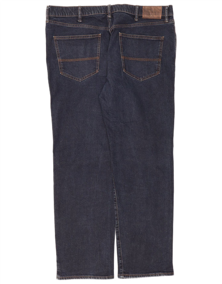 Jeans dritti regolari da uomo Marks & Spencer W40 L31 cotone blu navy