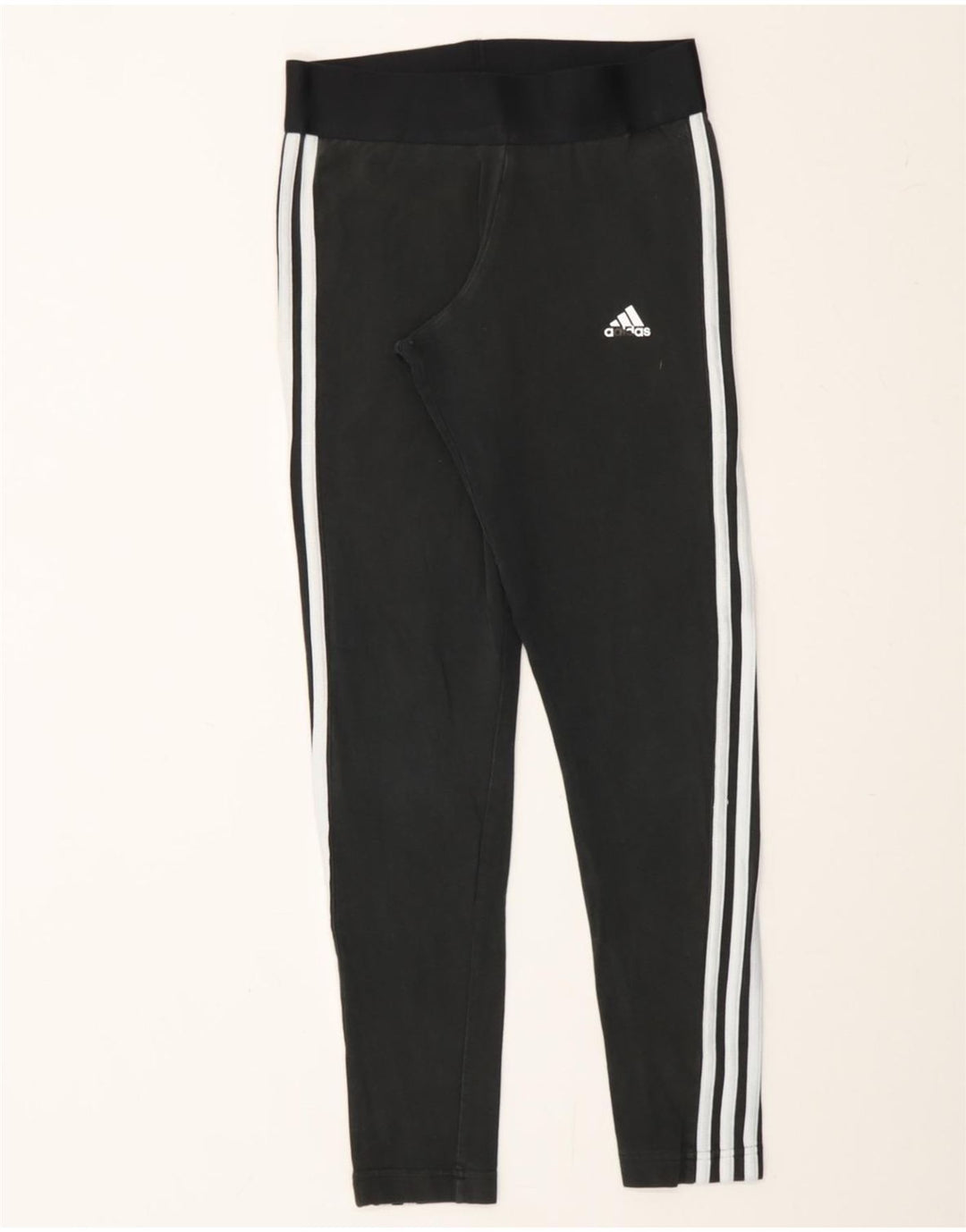 ADIDAS Womens Leggings UK 8/10 Small Black Cotton Vintage Adidas and Second-Hand Adidas from Messina Hembry 