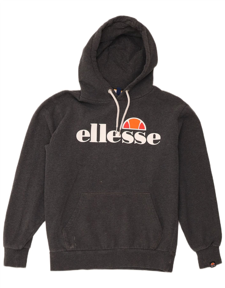 Maglione con cappuccio grafico da uomo Ellesse in cotone grigio medio