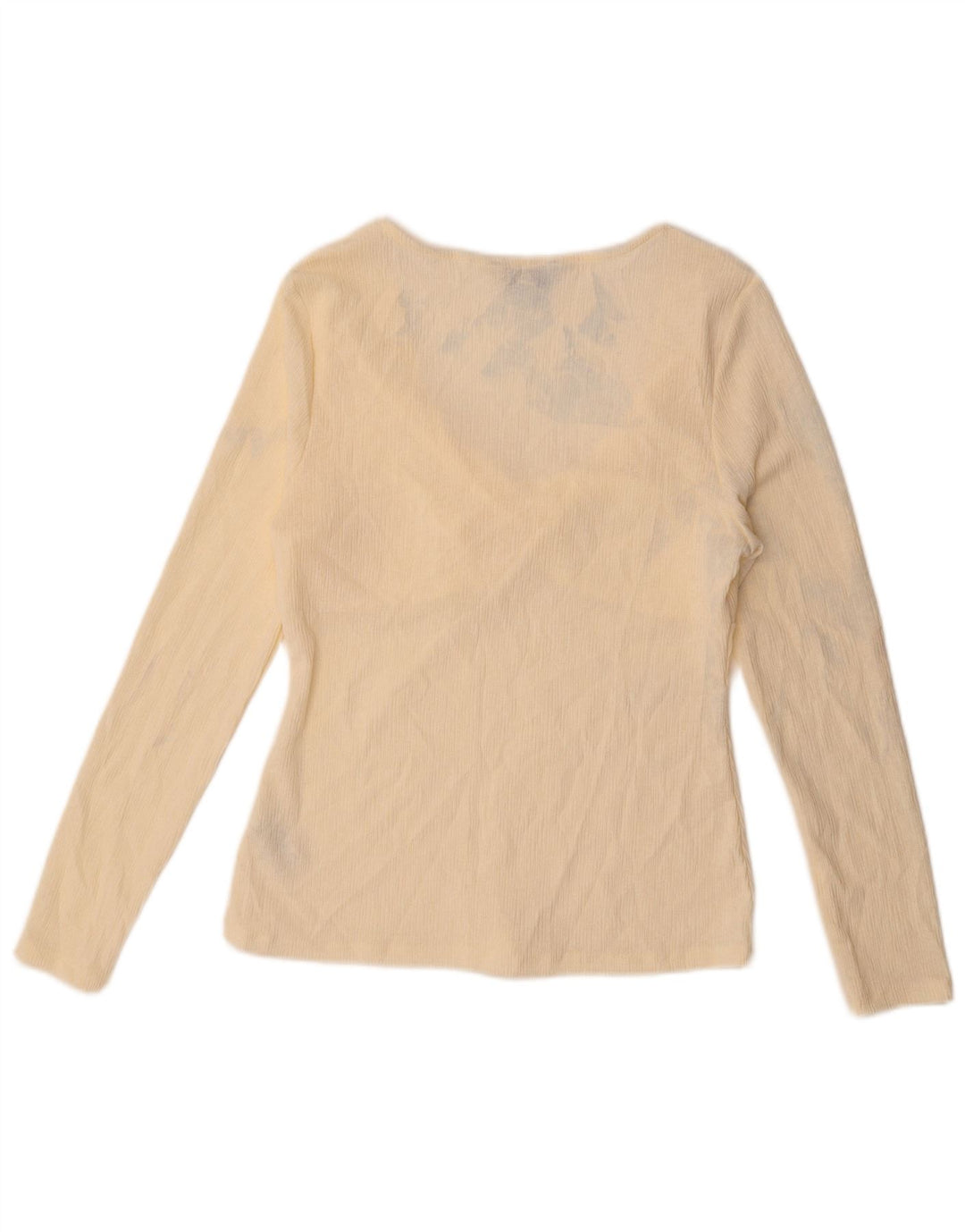 Camicetta a maniche lunghe da donna Marks & Spencer UK 14 Poliestere beige medio