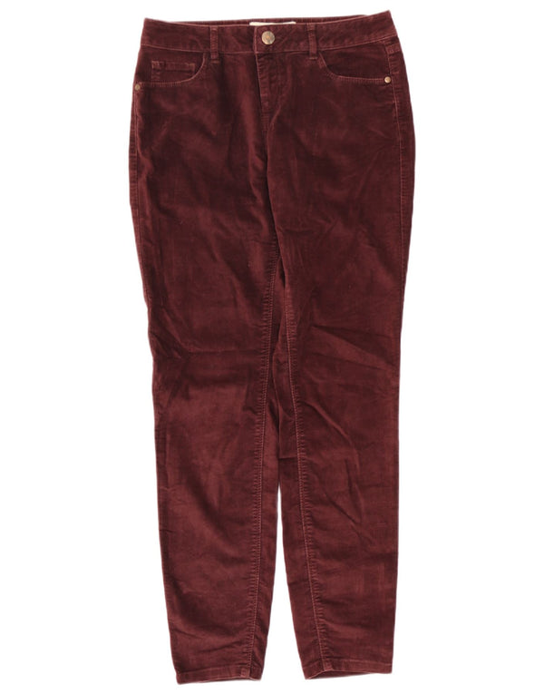 Pantaloni Jegging in velluto a coste da donna Fat Face UK 10 Small W28 L28 Borgogna