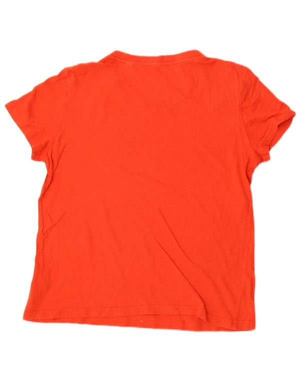 T-shirt grafica da donna Adidas Top UK 16/18 grande rossa in cotone