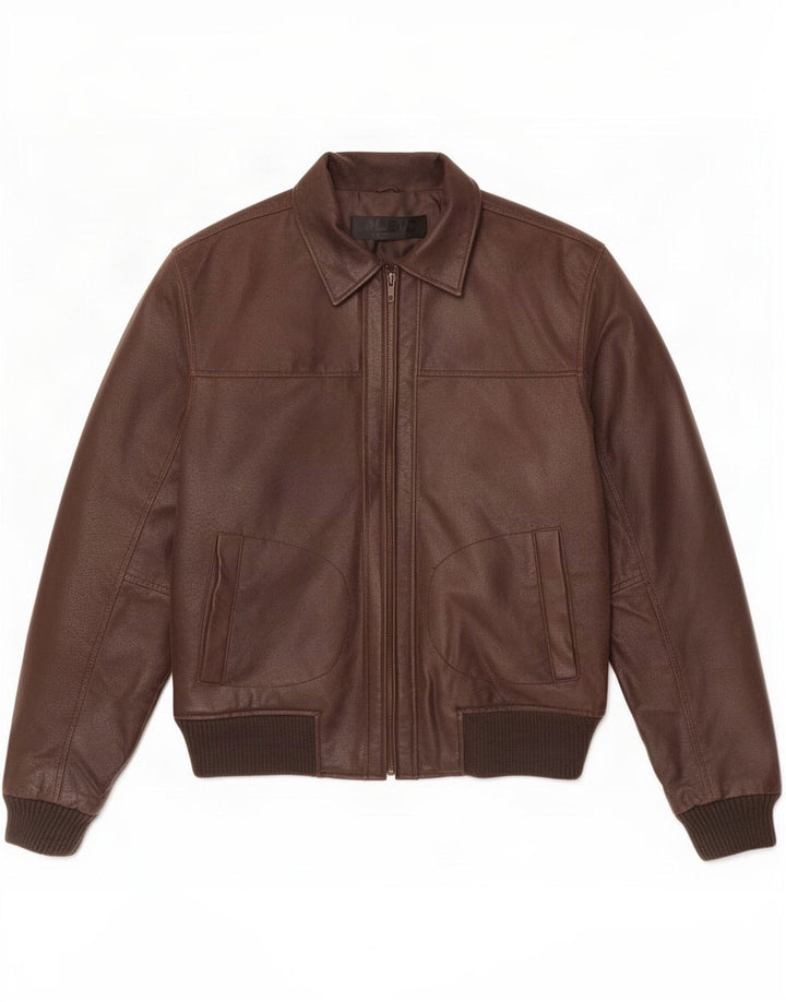 Giacca in pelle da uomo Blend Of America UK 38 Marrone medio