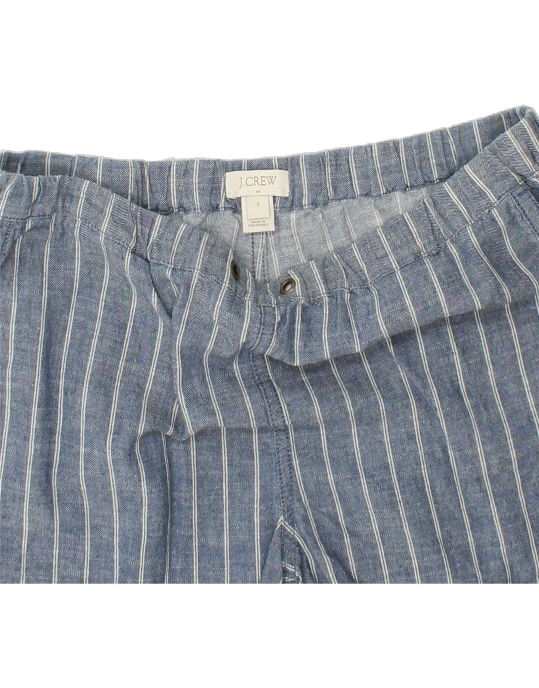 J. CREW Womens Shorts Small W30 Blue Striped Cotton Vintage J. Crew and Second-Hand J. Crew from Messina Hembry 