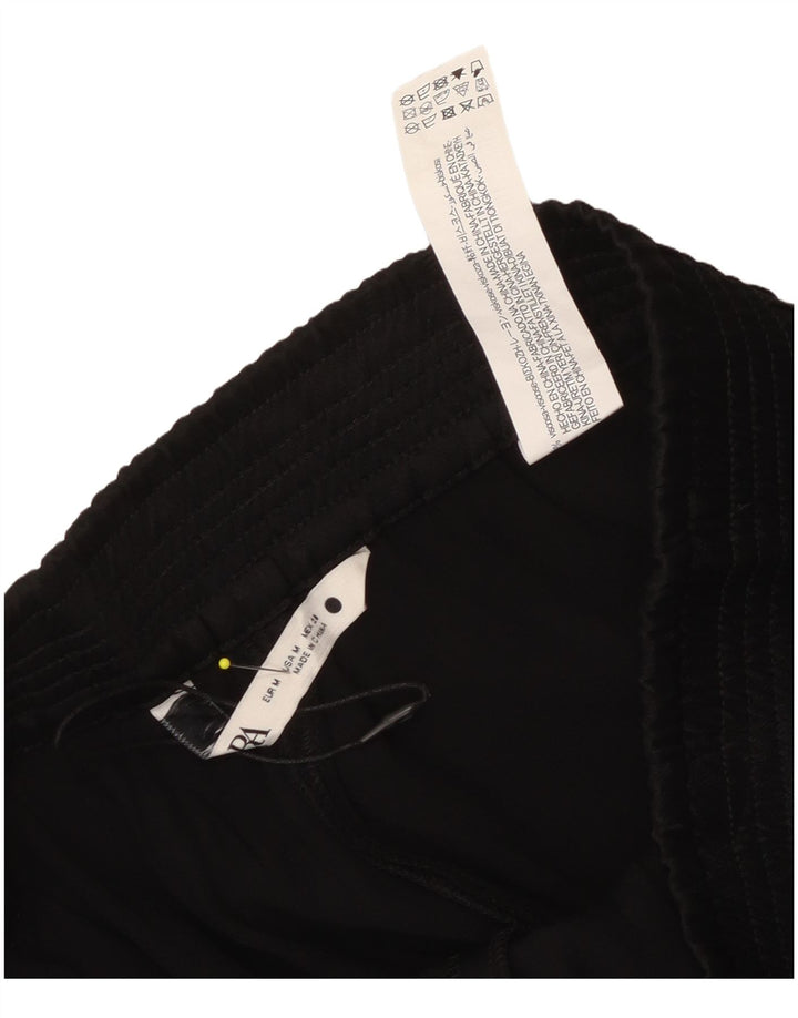 Pantaloni casual dritti da donna Zara medi W30 L28 viscosa nera