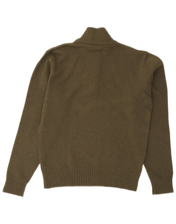 Maglione Fila da uomo con zip e collo piccolo in lana kaki
