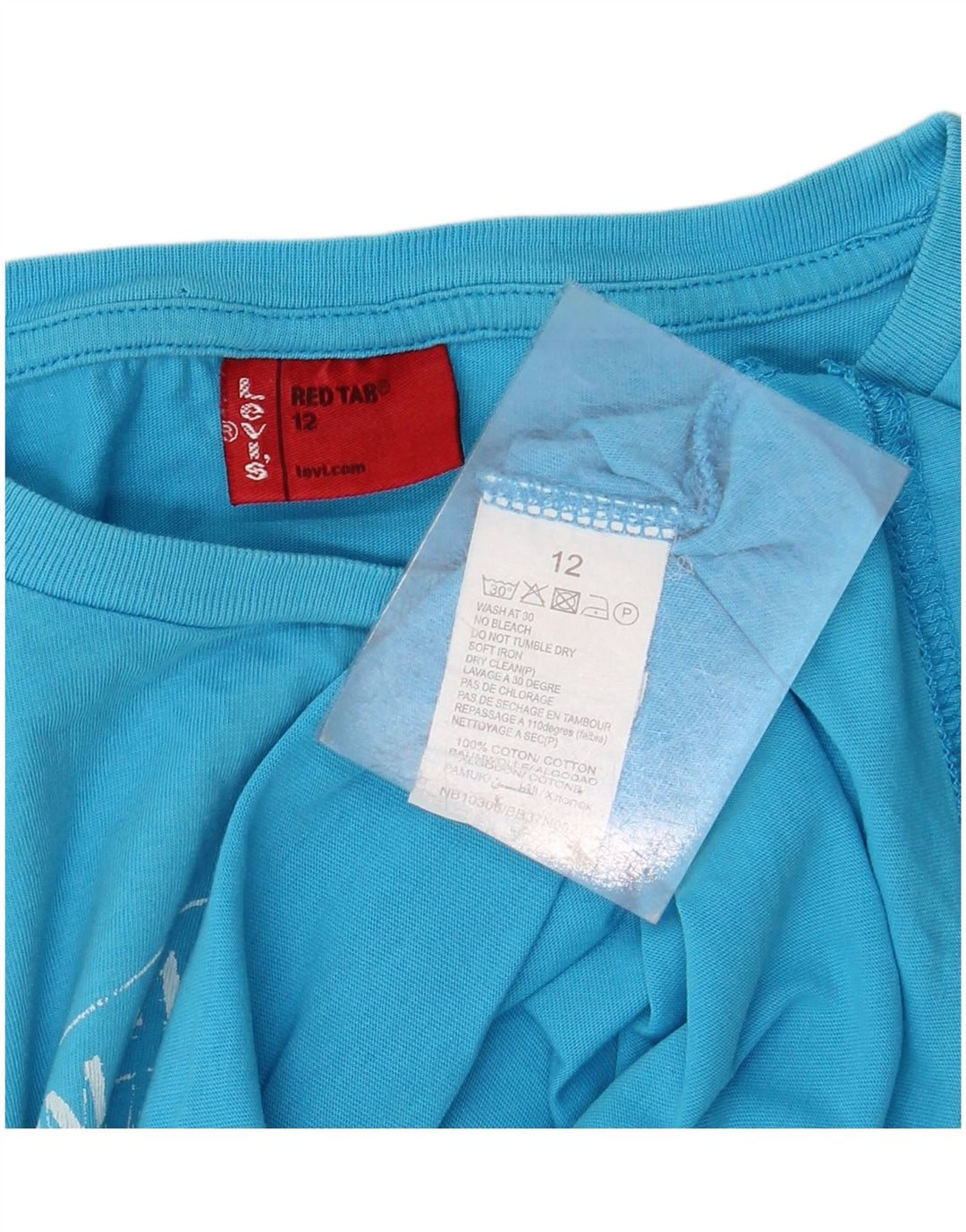 T-shirt grafica per ragazzi LEVI'S 11-12 anni in cotone blu