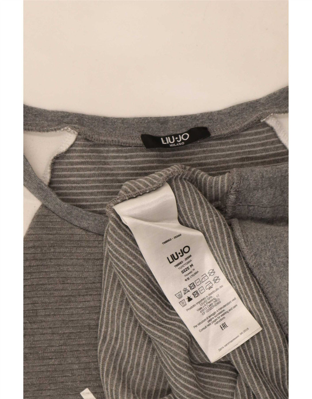 Felpa grafica da donna Liu Jo Jumper UK 14 Colorblock grigio medio
