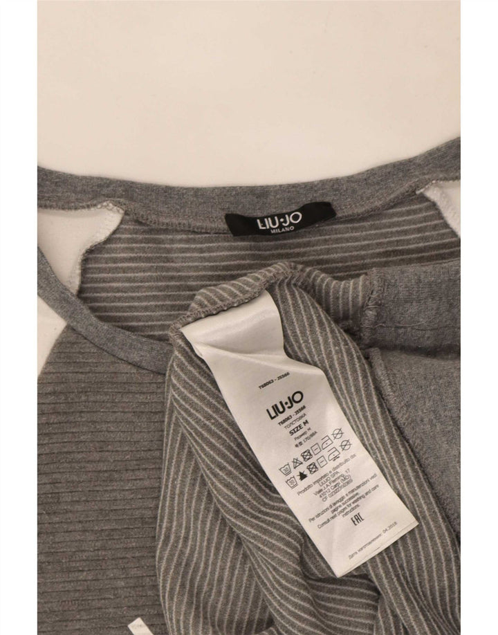 Felpa grafica da donna Liu Jo Jumper UK 14 Colorblock grigio medio