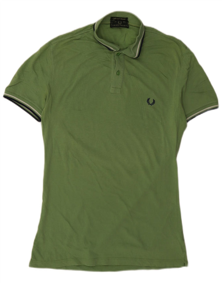 Polo da uomo Fred Perry in cotone verde medio