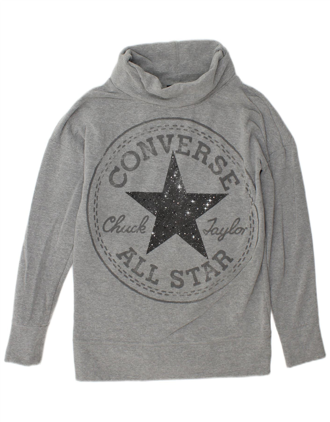 Felpa con grafica Chuck Taylor da donna Converse UK 14 Grigio medio