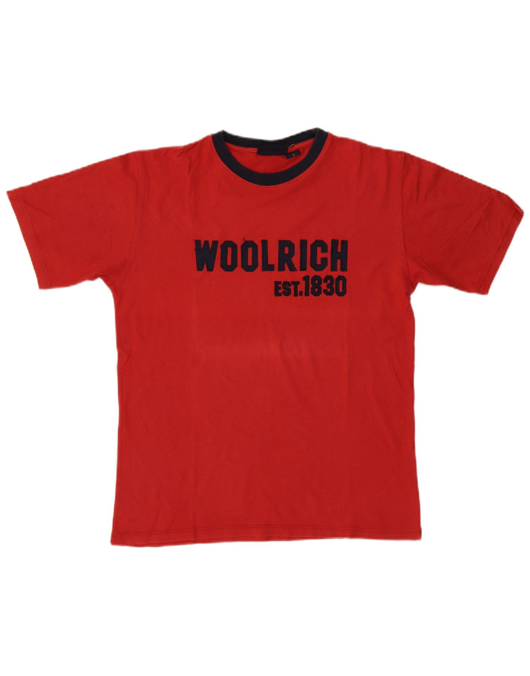 T-shirt grafica da uomo WOOLRICH Top in cotone rosso medio