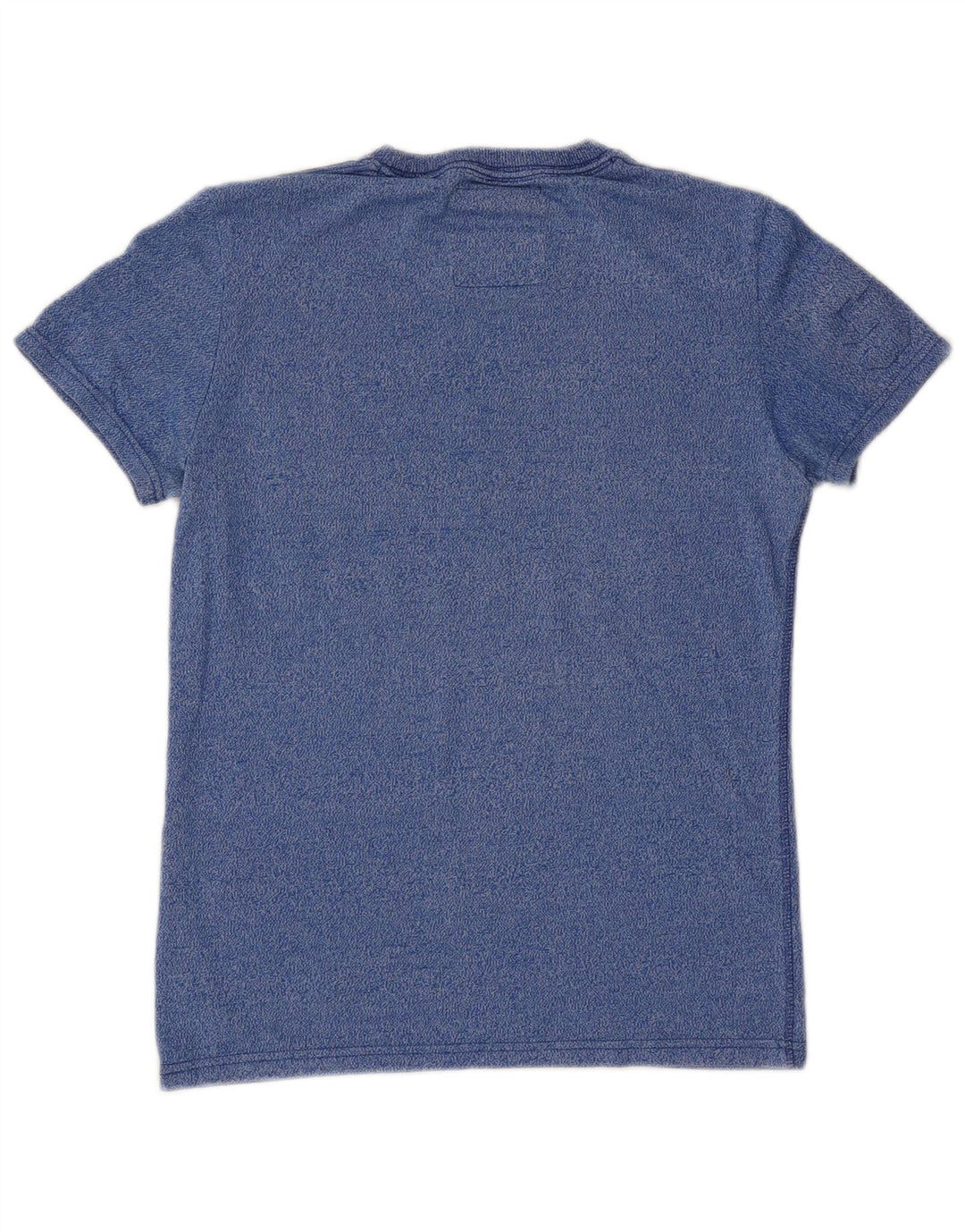 T-shirt grafica da uomo SUPERDRY Top in cotone chiazzato blu piccolo