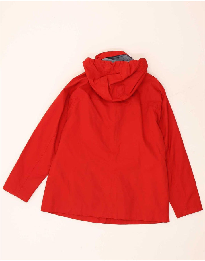 Giacca antipioggia con cappuccio da donna Fat Face UK 14 grande cotone rosso