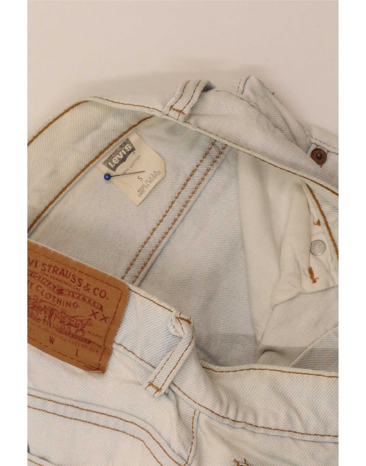Pantaloncini di jeans Levi's 550 da donna US 5 piccoli W25 cotone blu