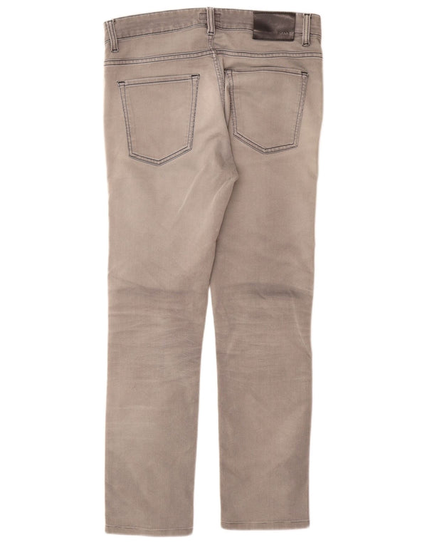Jeans slim da uomo HUGO BOSS W31 L29 cotone grigio