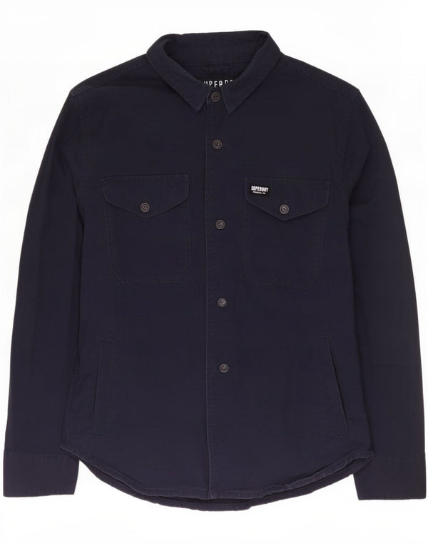 Camicia da uomo Superdry XL in cotone blu navy