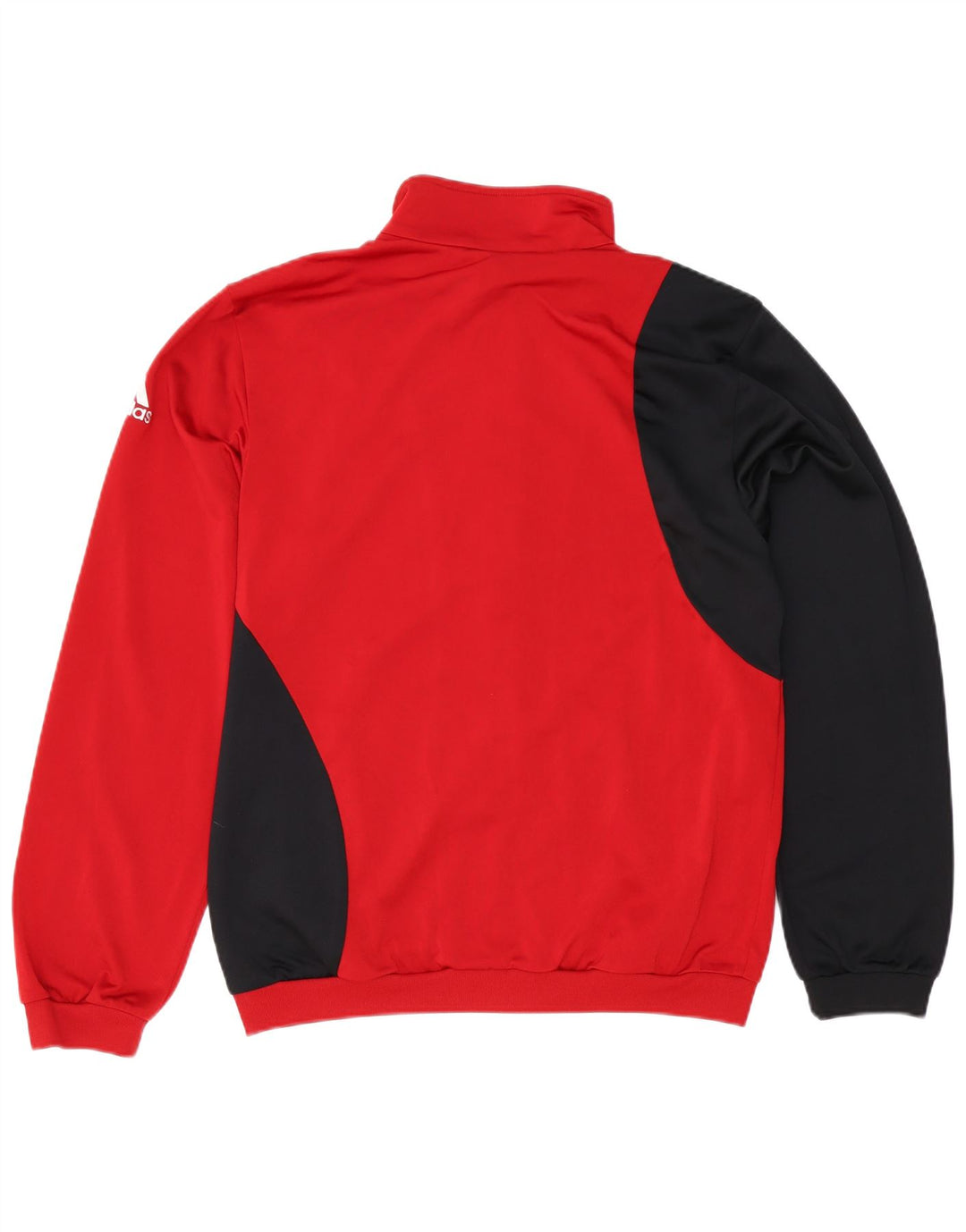 Giacca da tuta da uomo Adidas UK 40/42 Poliestere color block rosso medio