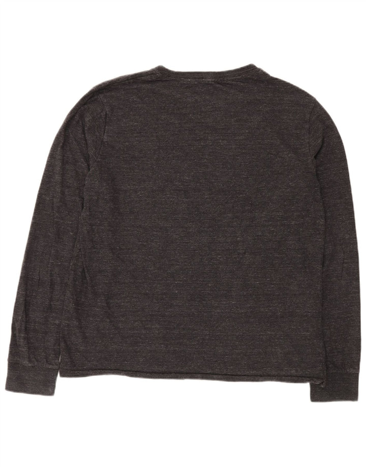 Top da uomo a maniche lunghe SUPERDRY 2XL cotone chiazzato grigio