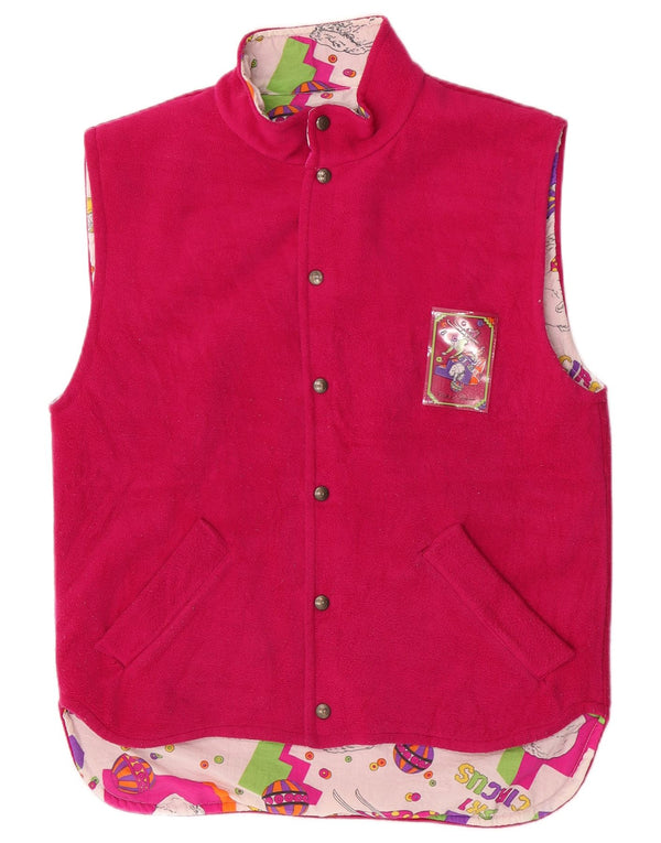Gilet in pile reversibile da donna Conte of Florence UK 10 Small Rosa