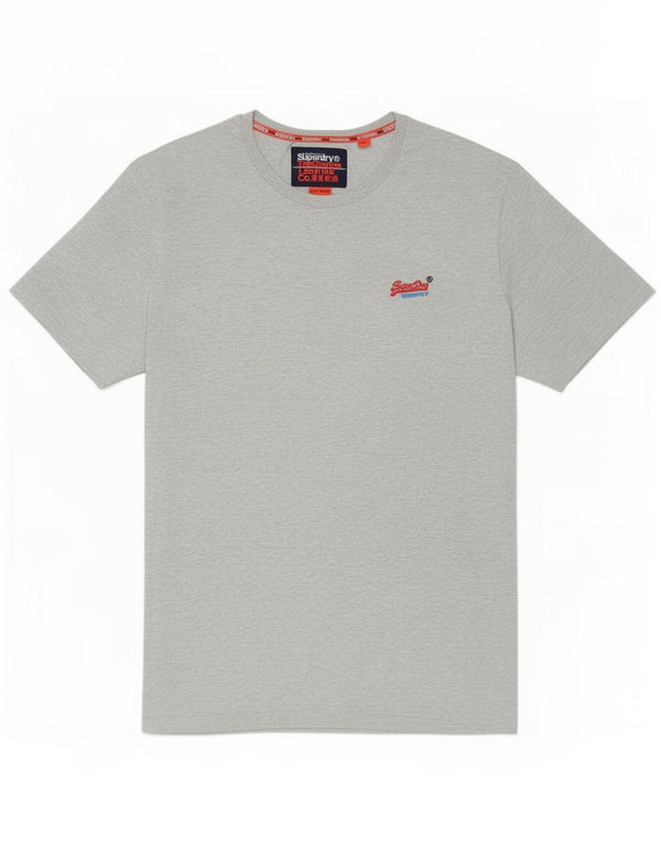 T-shirt da uomo Superdry Top 4XL cotone chiazzato grigio