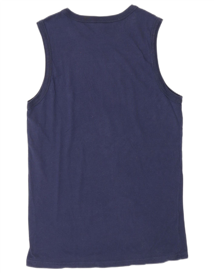 Canotta grafica da uomo Benetton Peanuts, cotone medio blu navy