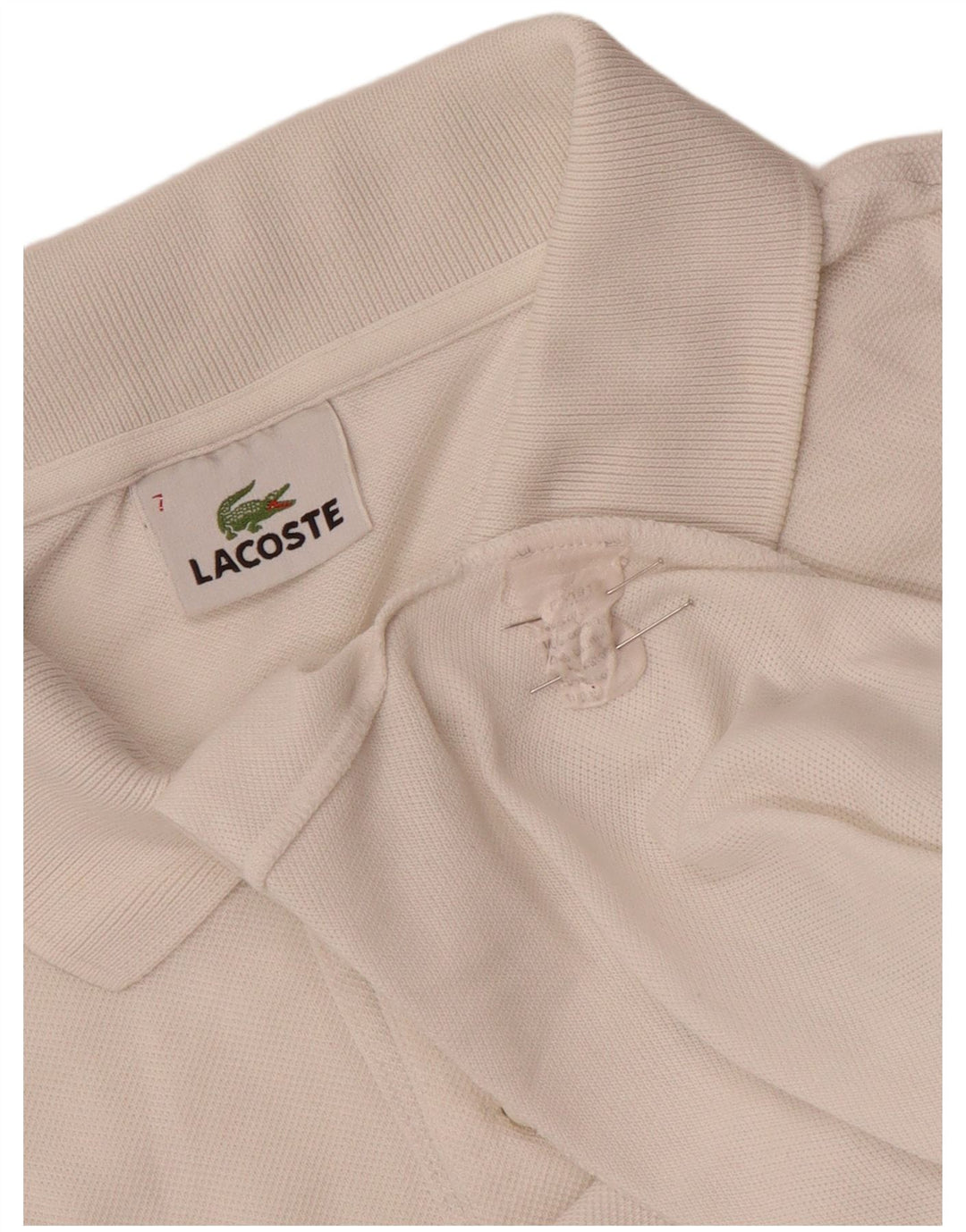 Polo da uomo Lacoste taglia 7 2XL cotone bianco