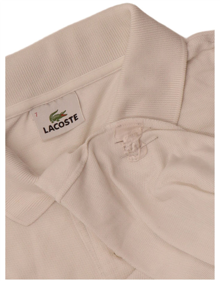 Polo da uomo Lacoste taglia 7 2XL cotone bianco