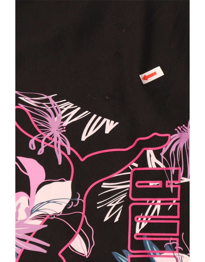 Felpa oversize con grafica da donna Puma UK 16 Large Black Floral