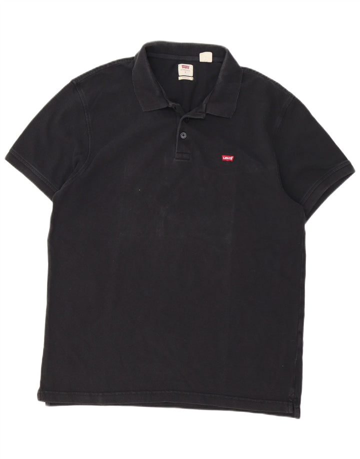 Polo Levi's Standard da uomo grande in cotone nero