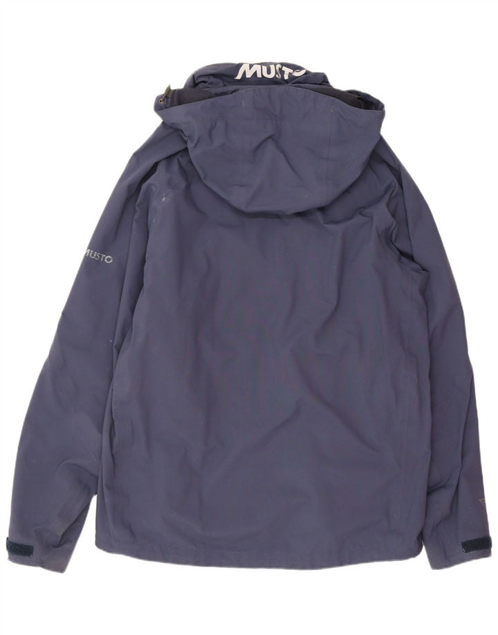 Giacca antipioggia da uomo con cappuccio Musto UK 40 grande poliestere blu navy