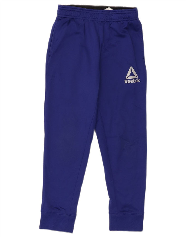 Pantaloni Tuta Ragazzi Reebok Joggers 6-7 Anni Piccolo Blu Poliestere